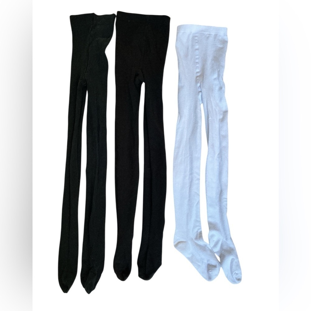 Kids' Black and White winter Tights Set